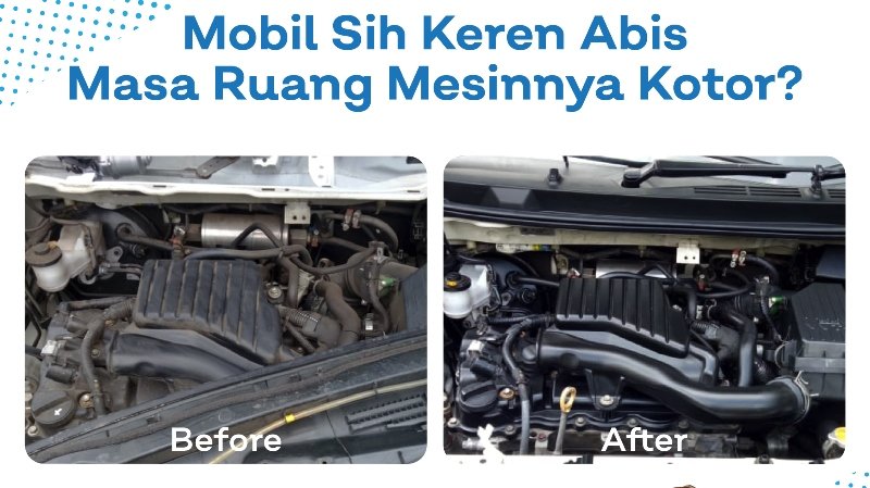 Layanan cuci mesin mobil dari Mobiklin